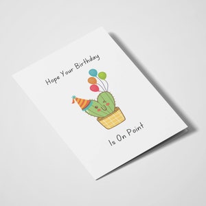 J’espère que votre anniversaire est sur le point | Cartes de jeu de mots | Cartes de vœux jeu de mots | Carte d’anniversaire | Carte d’anniversaire amusante | Cactus