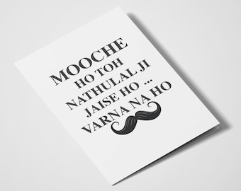 Mooche Ho Toh Nathulal Ji Jaise Ho | Amitabh Bachchan | Birthday | Fathers Day | Desi Humor | Indian cards | Funny cards | Filmy | Bollywood