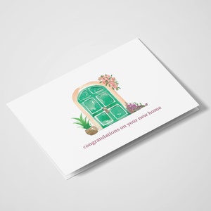 Gefeliciteerd met uw nieuwe | Housewarming Card | Minimale lege kaart|  Verhuizen | Eerste Home Card | Gefeliciteerd | Bewegend cadeau