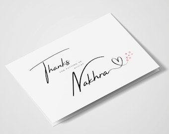 Thanks For Putting Up With My Nakhra | Thank You Card | Everyday Card | Friends | Funny Card | Humorous Card | Birthday | Best Friends