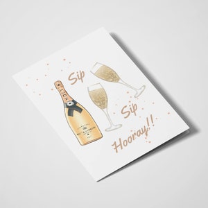 Sirotez Sip Hourra | Cartes de mariage | Carte de félicitations | Carte de célébration | Nouvelle | d’emploi Nouvelle maison | Bien joué