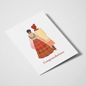 Herzlichen Glückwunsch - Hindu pärchen | Südasiatische Karten | Desi Karten | Indische Karten | Indische Hochzeit | Indische Hochzeitskarten | Glückliches Paar