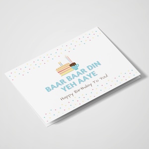 Baar Baar Din Yeh Aaye | Carte Desi | Desi Humour | Pendjabi | Carte d’anniversaire | Cartes indiennes | Salutations d’anniversaire | Célébrer