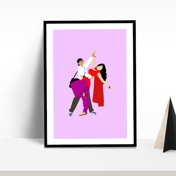 Rab Ne Bana Di Jodi Bollywood Wall Art / Shah Rukh Khan / Anushka Sharma / Poster / Illustrazione digitale / Cinema indiano / Film indiani