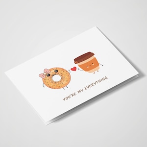 Jij bent mijn alles | Jubileum | Hou van je | Valentijnsdag | Romantisch | Eten Puns | Koffie | Bagel