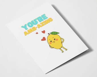 You're Amb-Azing | Mango | Indian Cards | Desi Humor | Anniversary | Valentine’s Day | Romantic Cards | Indian Puns | Food Puns