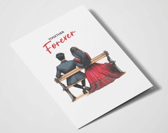 Together Forever | I Love You | Romantic Cards | For Her | For Him | Wedding Card | Anniversary Card | Valentines Day | Just Because