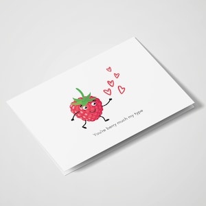 Sei Berry molto il mio tipo / Carte Pun / Ti amo carte / Carte divertenti / Amicizia / Solo perché / Compleanno / Gioco di parole alimentare / Lampone