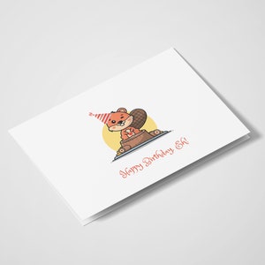 Happy Birthday, Eh! | Funny Card | Canadian Beaver | Animal Card | Pun Card | Animal Pun Card | Beaver Lovers | Birthday Card