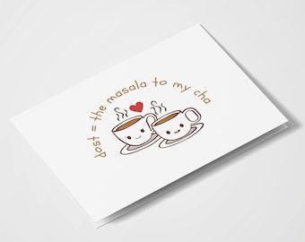 Dost = The Masala To My Cha | South Asian Card | Desi Cards | Desi Humor Friendship Card | Indian Greeting Cards | Best Friends | Birthday