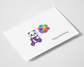 Happy Birthday - Panda | Happy Birthday | Funny Card | Panda Lovers | Animal Card | Pun Card | Animal Pun Card | Cute Panda | Birthday Card