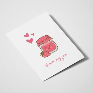 You're My Jam / Tarjetas románticas / Tarjetas de juego de palabras / Tarjetas de amor / Tarjetas divertidas / Día de San Valentín / Aniversario