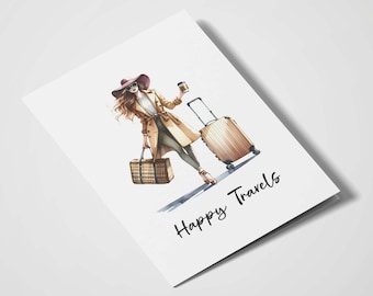 Happy Travels | Congratulations | Bon Voyage | Backpacking Card | Road Trip | Safe Travels | Going Travelling | Gap Year | Adventuring Card