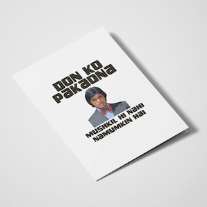 Don To Pakadna | Amitabh Bachchan | Bollywood | Fan de Bollywood | Filmy | Cartes Desi | Bollywood Cards | Cartes indiennes | Bollywood Dialogue