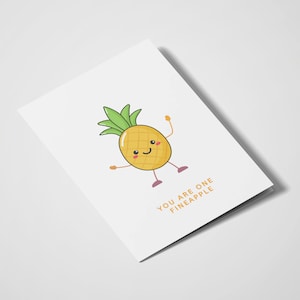 You Are One Fineapple / Carte romantiche / Anniversario / Amore / Carino / Romantico, innamorato / Innamorato / Carte di frutta / Carte di gioco di parole