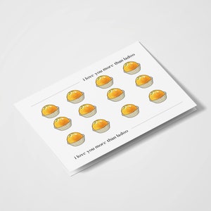I Love You More Than Ladoo / Juegos de palabras con la comida / Tarjeta del sur de Asia / Tarjetas Desi / Cumpleaños / Aniversario / Día de San Valentín / Tarjetas románticas