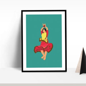 Basanti - Sholay Bollywood Wall Art | Hema Malini | Indian Films | Bollywood Movie | Film Print | Bollywood Poster | Digital Illustration