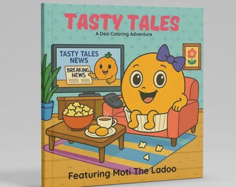 Ladoo Coloring Book | Cute Kawaii Dessert Coloring Book | Relaxing for Adults & Kids | Tasty Tales Featuring Moti
