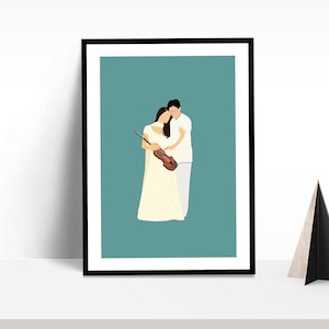 Raj & Megha Mohabbatein Wall Art | Shah Rukh Khan | Bollywood Poster | Aishwarya Rai Bachchan | Digital Illustration | Movie Poster