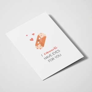 I cannoli hanno occhi per te / biglietti di compleanno / festeggia / per lui / per lei / giochi di parole alimentari / carte di gioco di parole / carte di gioco di parole alimentari / carte carine