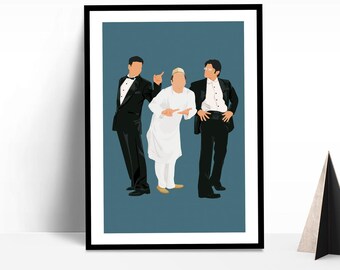 Phir Hera Pheri Bollywood Wall Art | Movie Poster | Indian Film | Desi Art Print | Digital Illustration | Bollywood Movie