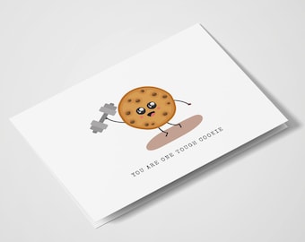 You Are One Tough Cookie | Get Well Card | Feel Better | Greeting Cards | Cookie Card | Get Well | Best Friends