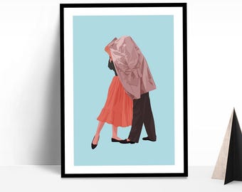 Aashiqui Bollywood Wall Art | Rahul Roy | Anu Aggarwal | Movie Poster | Indian Film | Digital Illustration | Bollywood Movie