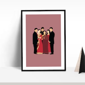 Kabhi Khushi Kabhie Gham Family Bollywood Wall Art | K3G |  Shah Rukh Khan | Filmy Poster | Bollywood Art | Digital Illustration