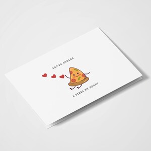 Você roubou uma pizza do meu coração | Dia dos Namorados | Cartões Românticos | Aniversário | Cartões de trocadilhos | te amo cartões | Cartões engraçados
