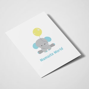 Namaste World / New Baby / Baby Shower Card / Baby Shower / Baby Girl / Baby Boy / New Parents / Cute