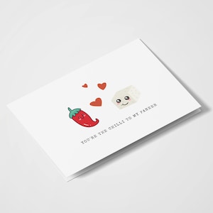 You're The Chilli To My Paneer / Indian Food Pun / Indian Cards / Desi Humor / Aniversario / Romántico / Love You