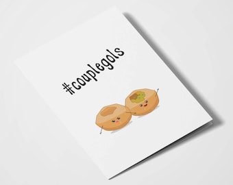 Couplegols | Indian Food Pun | Desi Humor | Anniversary | Valentine’s Day | Romantic | Indian Cards | Desi Greeting Card