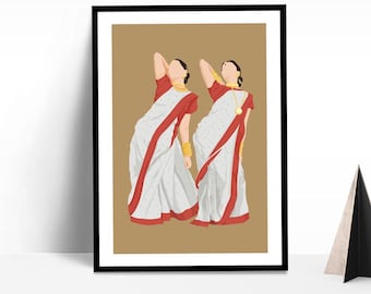 Dola Re Dola Devdas | Movie Poster | Indian Film | Desi Print | Digital Illustration | Bollywood | Aishwarya Rai | Madhuri Dixit