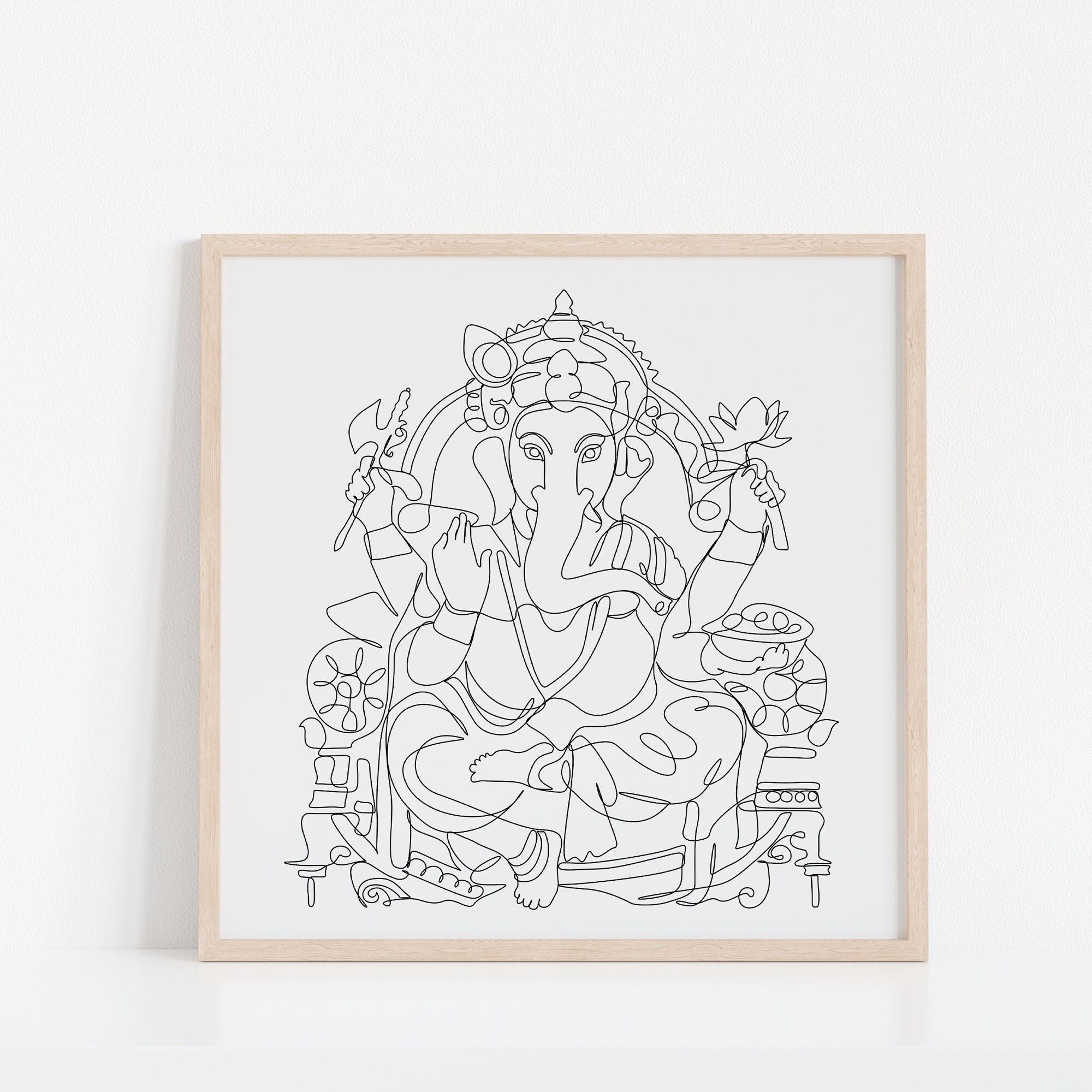 Ganesha line art by thylobscene on DeviantArt