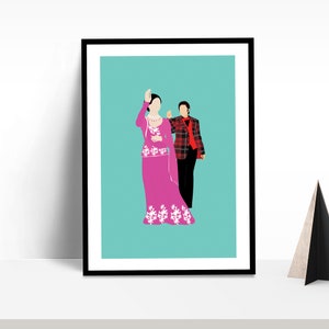 Om Shanti Om Bollywood Wall Art / Poster di film / Film indiani / Stampa artistica Desi / Illustrazione digitale / Film di Bollywood / Shah Rukh Khan