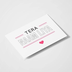 Tera Naam Liya / Ram Lakhan / Bollywood / Romántico / Tarjeta india / Cumpleaños / Aniversario / Te amo / Día de San Valentín / Romántico
