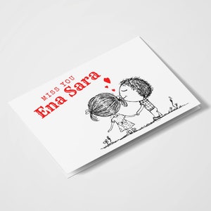 Miss You Ena Sara / Desi Cards / Punjabi Cards / Valentine's Day / Romantic Cards / Cute Cards / Indian Cards / Miss You