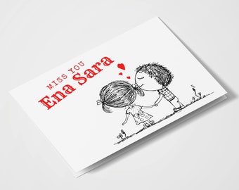 Miss You Ena Sara | Desi Cards | Punjabi Cards | Valentine’s Day | Romantic Cards | Cute Cards | Indian Cards | Miss You