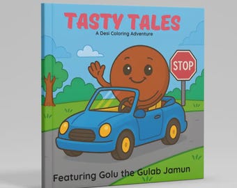 Gulab Jamun Coloring Book | Cute Kawaii Dessert Coloring Book | Relaxing for Adults & Kids | Tasty Tales Featuring Golu