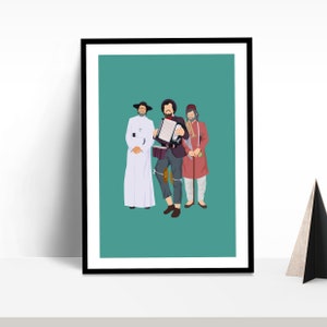 Amar Akbar Anthony Bollywood Wall Art | Movie Poster | Indian Films | Desi Art Print | Digital Illustration | Bollywood Movie