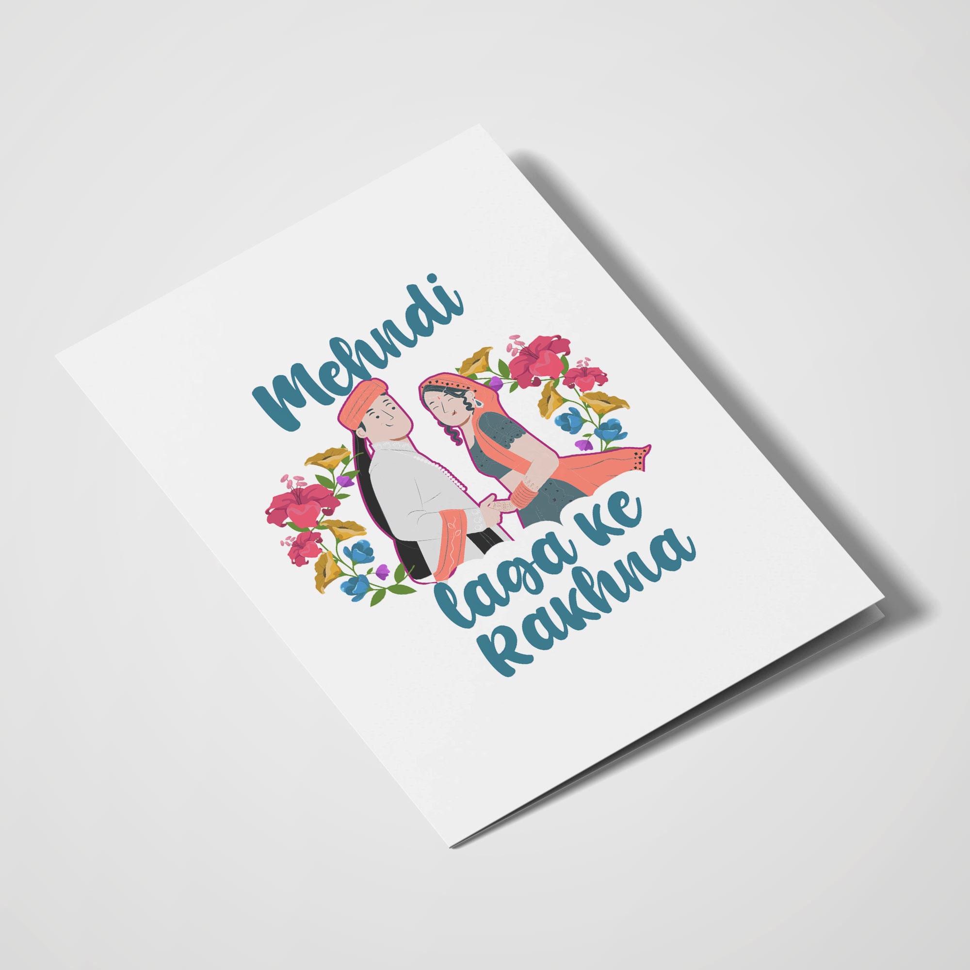 Mehndi Laga Ke Rakhna | Desi Cards | Indian Cards | Indian Wedding | Indian Wedding Cards | Indian couple | Engagement Cards | Happy Couple