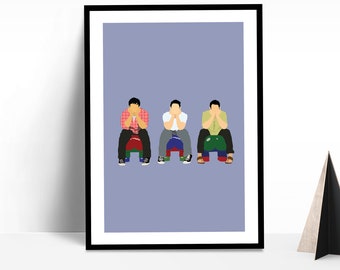 3 idiots Bollywood Wall Art | Poster | Indian Film | Digital Illustration | Aamir Khan | Indian Films
