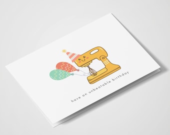 Avoir un anniversaire imbattable | Cartes de jeu de mots | Carte mignonne | Carte d’anniversaire | Cartes amusantes | Carte de cuisson