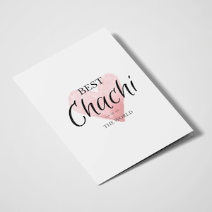 Meilleur(e) Chachi | La femme du frère de papa | Tante | Carte sud-asiatique | Cartes Desi | Cartes indiennes | Carte d’anniversaire | Juste parce que