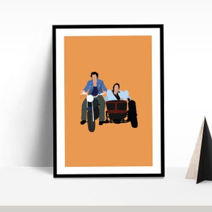 Sholay Bollywood Wall Art | Amitabh Bachchan | Dharmendra | Bollywood Poster | Yeh Dosti | Indian Film Wall Art | Digital Illustration