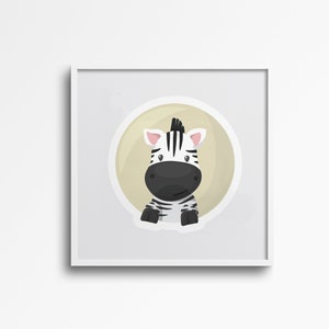 Zebra Kids Wall Art | Nursery Wall Art | Kids Room Decor | Kids Room Art | Nursery Prints | Framed Kids Room Prints | Playroom Decor