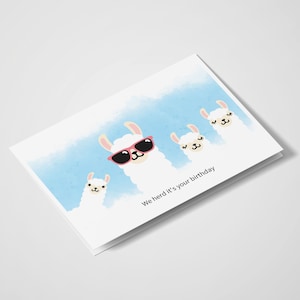 We Herd Its Your Birthday Llama | Birthday Card | Pun Card | Funny Birthday Card | Llama Birthday Card | Cute Card | Animal Card