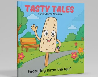 Kulfi Coloring Book | Cute Kawaii Dessert Coloring Book | Relaxing for Adults & Kids | Tasty Tales Featuring Kiran