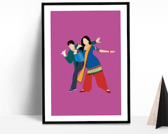 Band Baaja Baaraat Bollywood Wandkunst | Ranveer Singh | Anuschka Sharma | Film Poster | Indischer Film | Desi Kunstdruck | Digitale Illustration