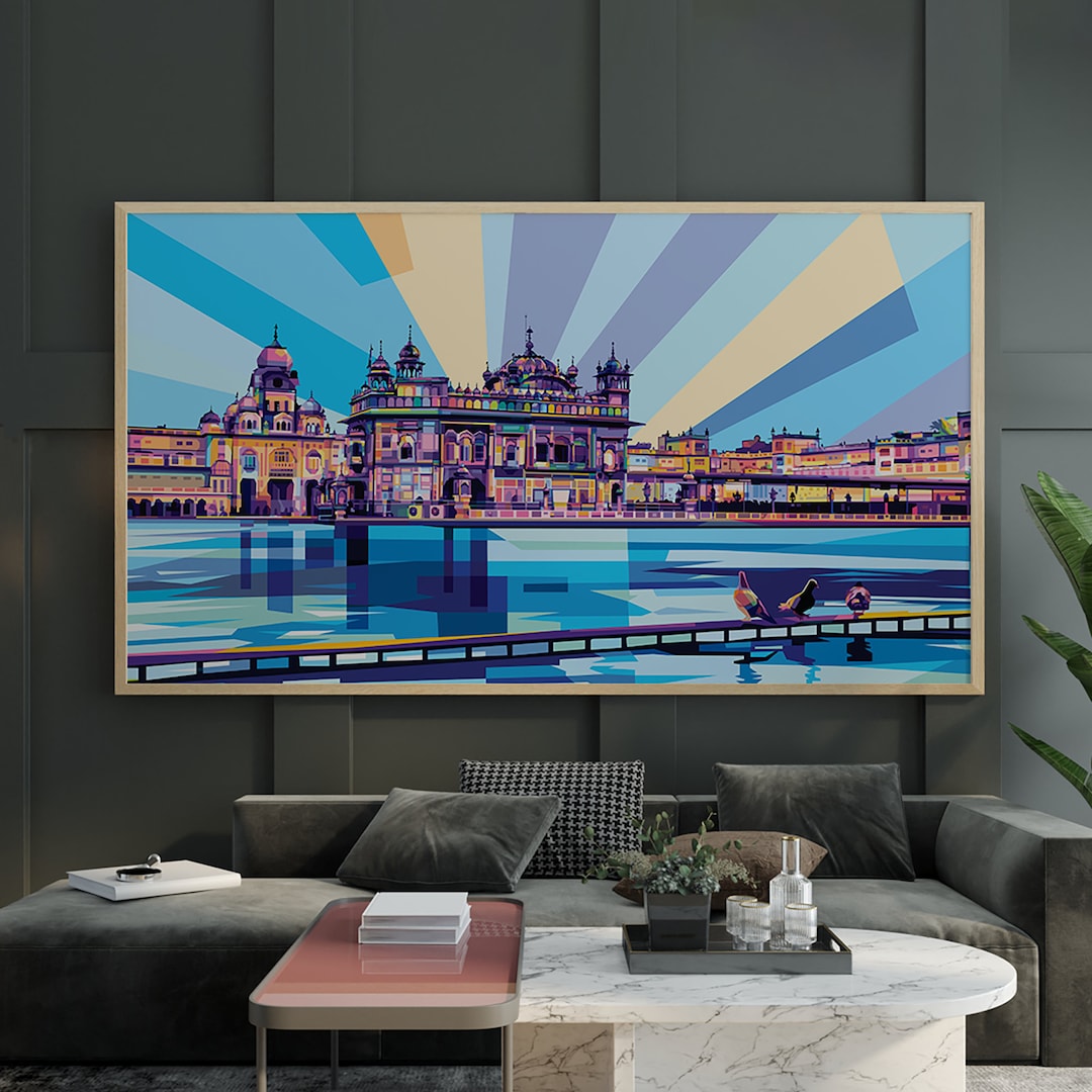 Golden Temple Amritsar Modern Wall Art Sikh Home Décor Etsy